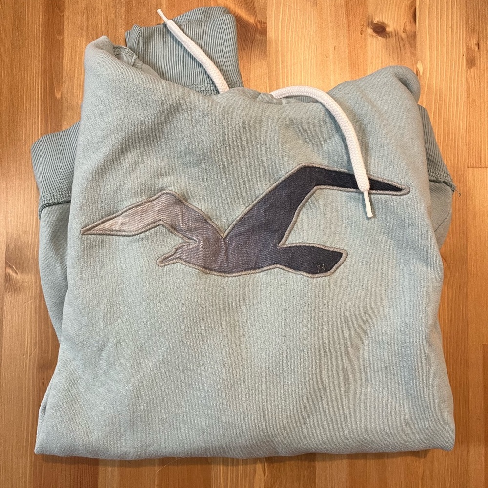 Hollister Women’s Blue Sweater with Logo